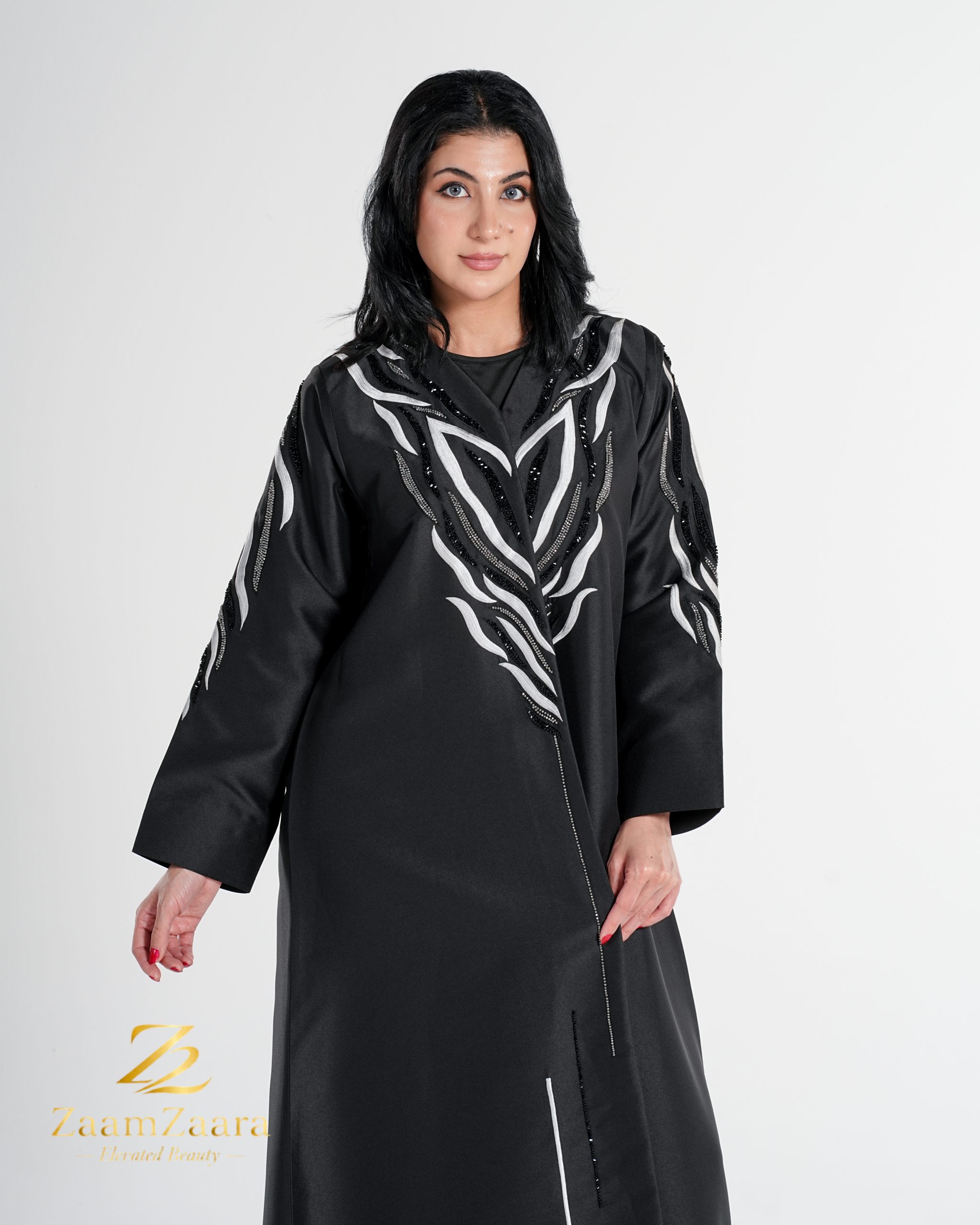 Embroidered abaya