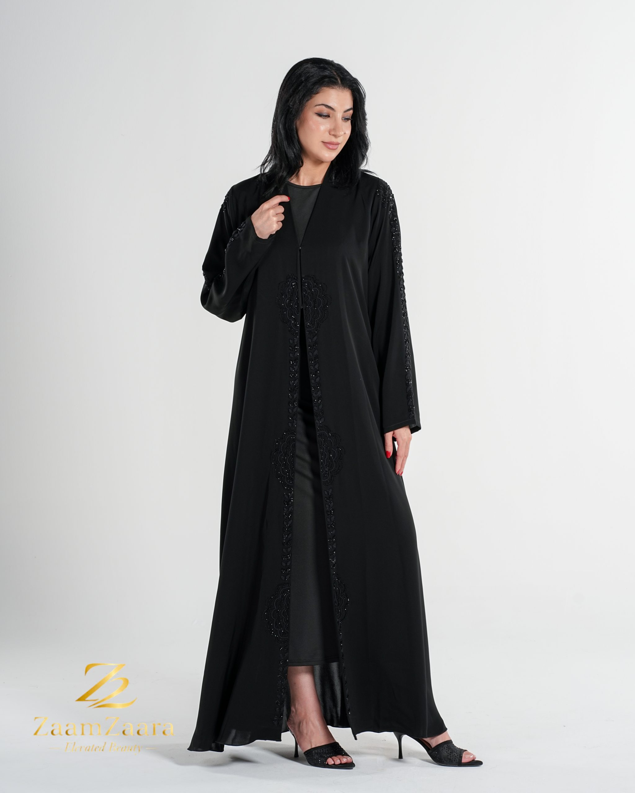 Black Embroidered Abaya